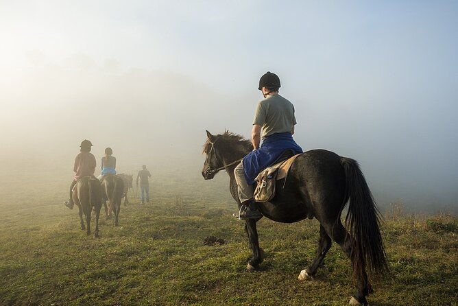 Balkan Horse Riding - Glozhene Monastery Ride - Riding Toward the Ridge of Lisets Panorama