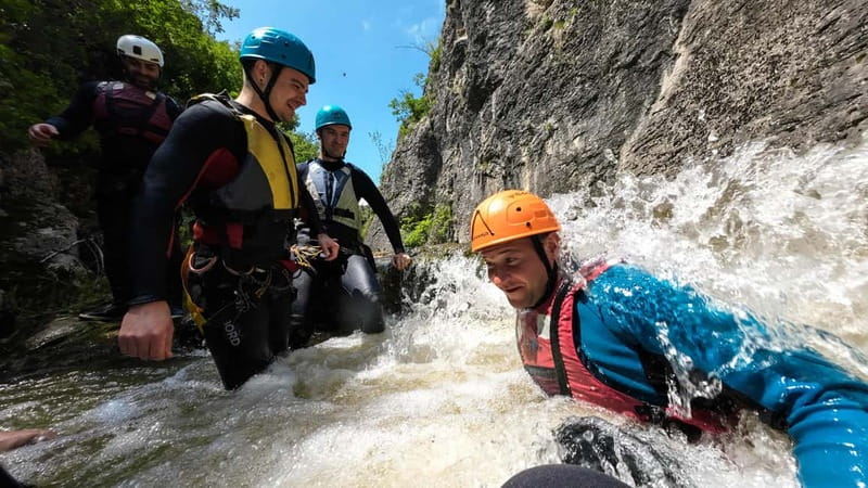 Emen: Canyoning at Negovanka Gorge w/ Optional Free Camping - Getting Started in the Field: Pickup, Van Time, and the Safety Lesson