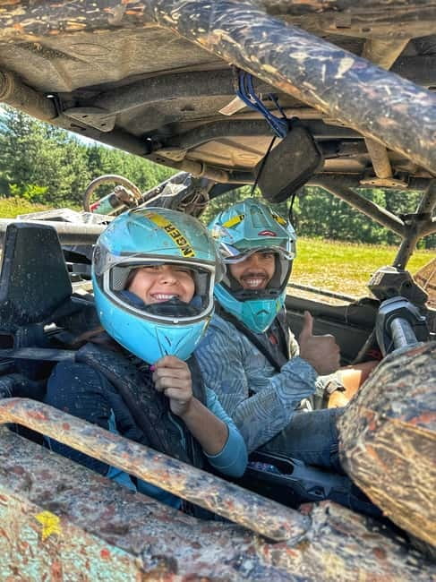 Extreme UTV 4x4 Tours near Sofia - Off-road reality: mud, rain coats, and protective gear