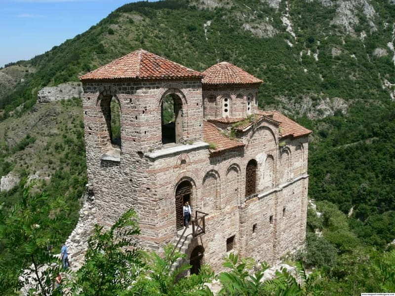 From Plovdiv: Bachkovo Monastery & Asen’s Fortress Tour - The refectory mural on the outside wall: a panoramic painting you can read at eye level