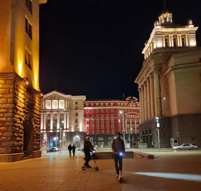 Sofia: Electric Scooter Guided Tour - Sveti Sedmochislenitsi Church and Shishman Street at night